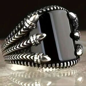 Exquisite vintage men's retro ring sz 8
